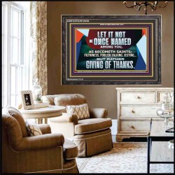 AS SAINTS FLEE FILTHINESS FOOLISH TALKING AND JESTING  Contemporary Christian Wall Art Wooden Frame  GWFAVOUR12056  