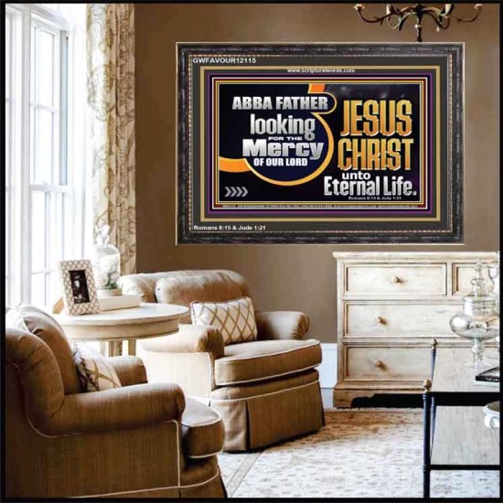 THE MERCY OF OUR LORD JESUS CHRIST UNTO ETERNAL LIFE  Décor Art Work  GWFAVOUR12115  