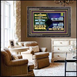 IN BLESSING I WILL BLESS THEE  Unique Bible Verse Wooden Frame  GWFAVOUR12150  "45X33"
