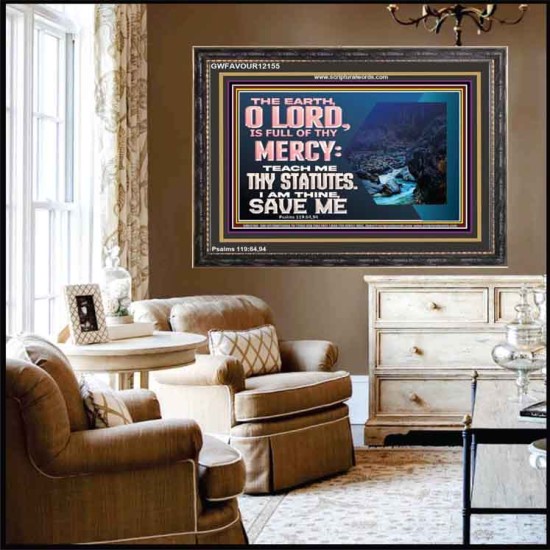 TEACH ME THY STATUTES AND SAVE ME  Bible Verse for Home Wooden Frame  GWFAVOUR12155  