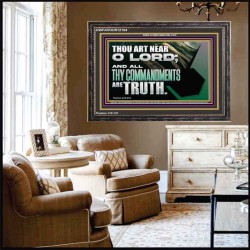 ALL THY COMMANDMENTS ARE TRUTH O LORD  Inspirational Bible Verse Wooden Frame  GWFAVOUR12164  "45X33"