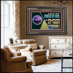 THIS IS THE FINGER OF GOD WITH GOD ALL THINGS ARE POSSIBLE  Bible Verse Wall Art  GWFAVOUR12168  "45X33"