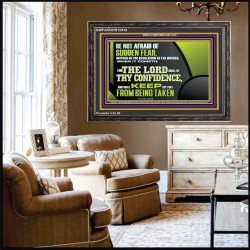 THE LORD SHALL BE THY CONFIDENCE  Unique Scriptural Wooden Frame  GWFAVOUR12410  "45X33"