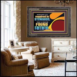 BE FOUND FAITHFUL  Scriptural Wall Art  GWFAVOUR12693  "45X33"