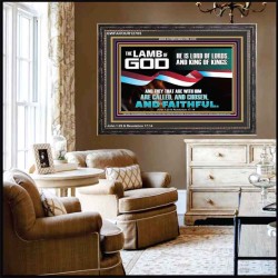 THE LAMB OF GOD LORD OF LORD AND KING OF KINGS  Scriptural Verse Wooden Frame   GWFAVOUR12705  "45X33"