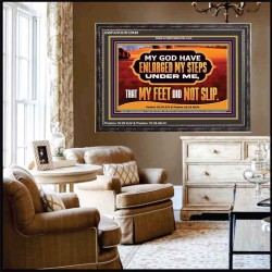 ENLARGED MY STEPS UNDER ME  Bible Verses Wall Art  GWFAVOUR12949  "45X33"