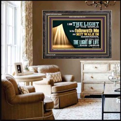 HE THAT FOLLOWETH ME SHALL NOT WALK IN DARKNESS  Modern Christian Wall Décor  GWFAVOUR12956  "45X33"