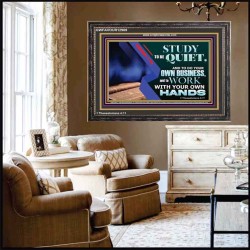 STUDY TO BE QUIET  Contemporary Christian Paintings Wooden Frame  GWFAVOUR12969  