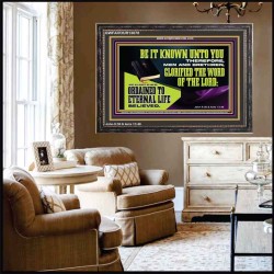 GLORIFIED THE WORD OF THE LORD  Righteous Living Christian Wooden Frame  GWFAVOUR13070  "45X33"