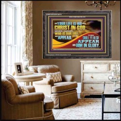 WHEN CHRIST WHO IS OUR LIFE SHALL APPEAR  Children Room Wall Wooden Frame  GWFAVOUR13073  "45X33"