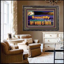 SANCTIFY THEM THROUGH THY TRUTH THY WORD IS TRUTH  Church Office Wooden Frame  GWFAVOUR13081  