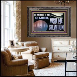 VISIT ME O LORD WITH THY SALVATION  Glass Wooden Frame Scripture Art  GWFAVOUR13136  "45X33"