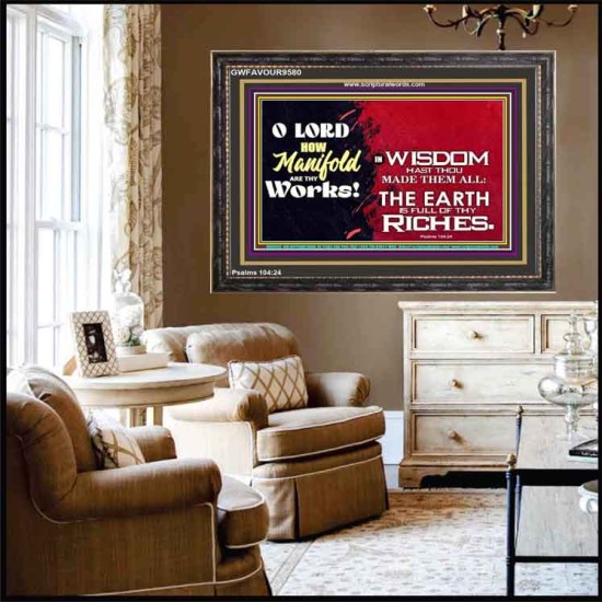 MANY ARE THY WONDERFUL WORKS O LORD  Children Room Wooden Frame  GWFAVOUR9580  