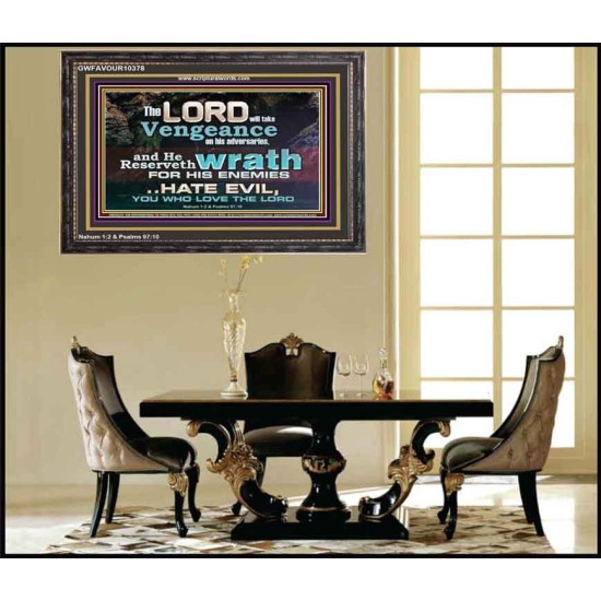 HATE EVIL YOU WHO LOVE THE LORD  Children Room Wall Wooden Frame  GWFAVOUR10378  