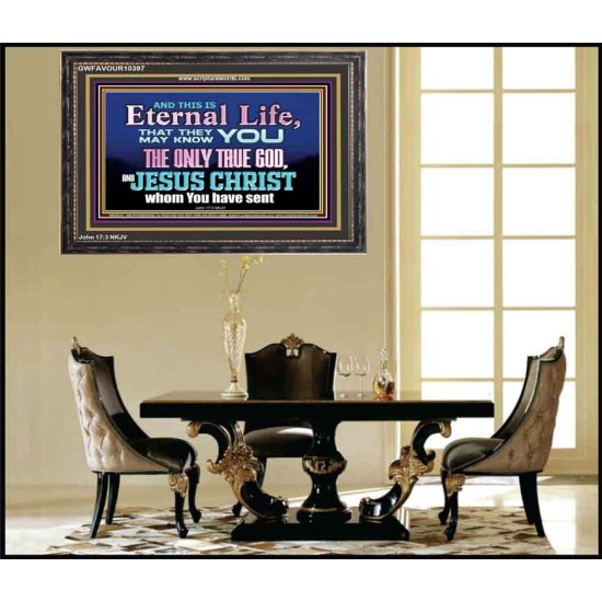 CHRIST JESUS THE ONLY WAY TO ETERNAL LIFE  Sanctuary Wall Wooden Frame  GWFAVOUR10397  