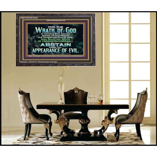 UNGODLINESS AND UNRIGHTEOUSNESS OUTLAW IN ETERNITY  Righteous Living Christian Wooden Frame  GWFAVOUR10402  