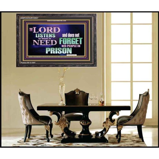 THE LORD NEVER FORGET HIS CHILDREN  Christian Artwork Wooden Frame  GWFAVOUR10507  