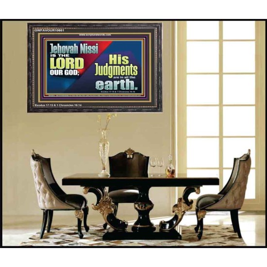 JEHOVAH NISSI IS THE LORD OUR GOD  Sanctuary Wall Wooden Frame  GWFAVOUR10661  