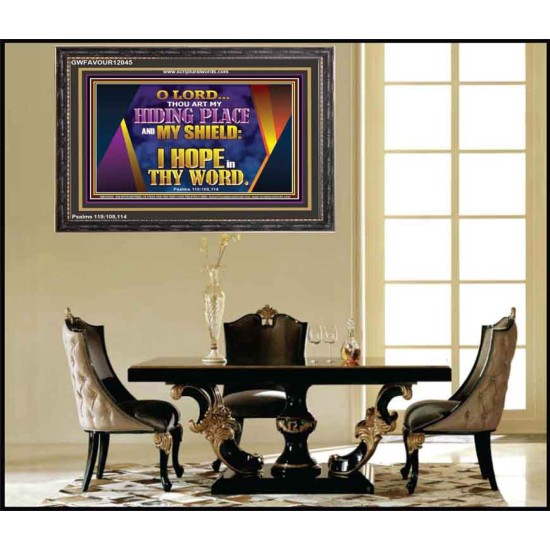 THOU ART MY HIDING PLACE AND SHIELD  Bible Verses Wall Art Wooden Frame  GWFAVOUR12045  