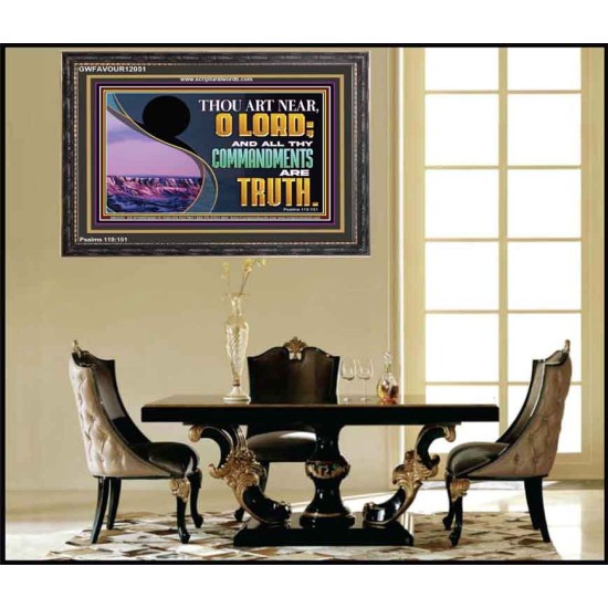ALL THY COMMANDMENTS ARE TRUTH  Scripture Art Wooden Frame  GWFAVOUR12051  