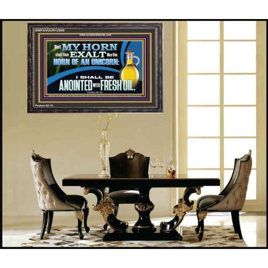 ANOINTED WITH FRESH OIL  Large Scripture Wall Art  GWFAVOUR12590  