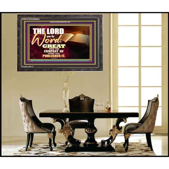 THE LORD GAVE THE WORD  Bathroom Wall Art  GWFAVOUR9604  