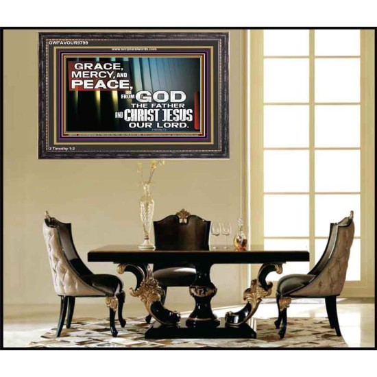 GRACE MERCY AND PEACE UNTO YOU  Bible Verse Wooden Frame  GWFAVOUR9799  