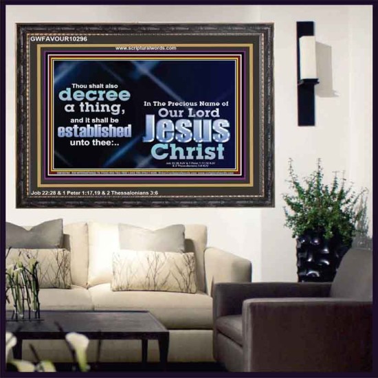 THE LIGHT SHALL SHINE UPON THY WAYS  Christian Quote Wooden Frame  GWFAVOUR10296  