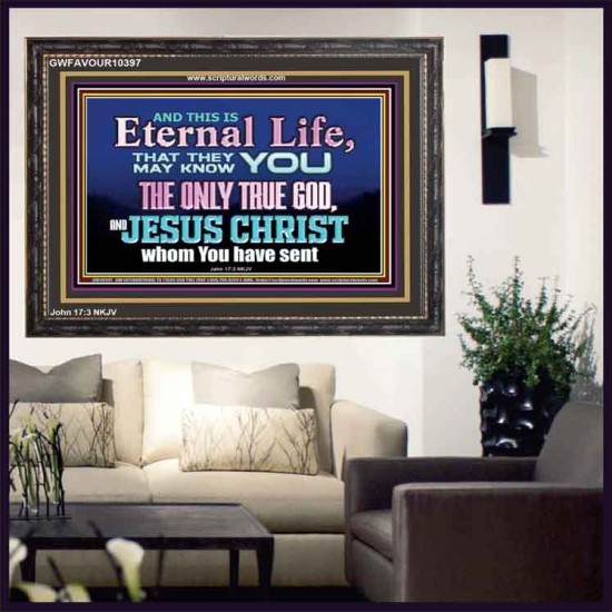 CHRIST JESUS THE ONLY WAY TO ETERNAL LIFE  Sanctuary Wall Wooden Frame  GWFAVOUR10397  