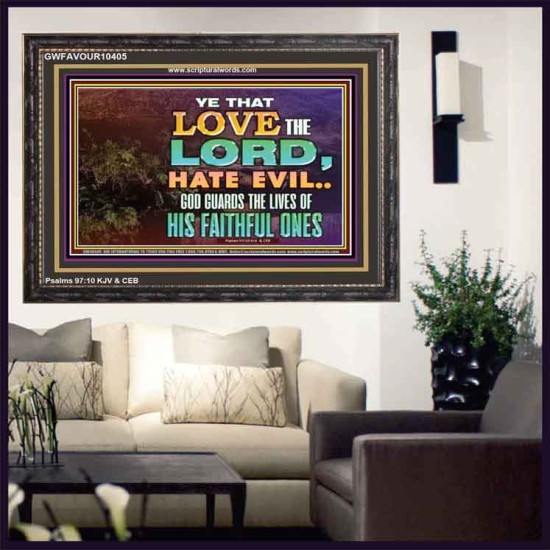 GOD GUARDS THE LIVES OF HIS FAITHFUL ONES  Children Room Wall Wooden Frame  GWFAVOUR10405  