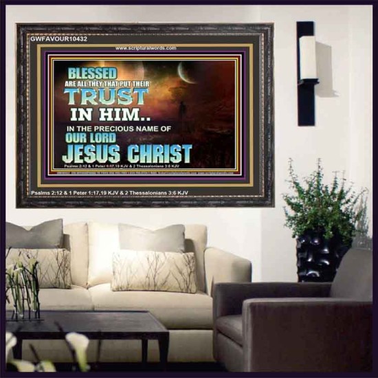 THE PRECIOUS NAME OF OUR LORD JESUS CHRIST  Bible Verse Art Prints  GWFAVOUR10432  