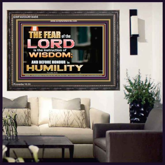 BEFORE HONOUR IS HUMILITY  Scriptural Wooden Frame Signs  GWFAVOUR10455  