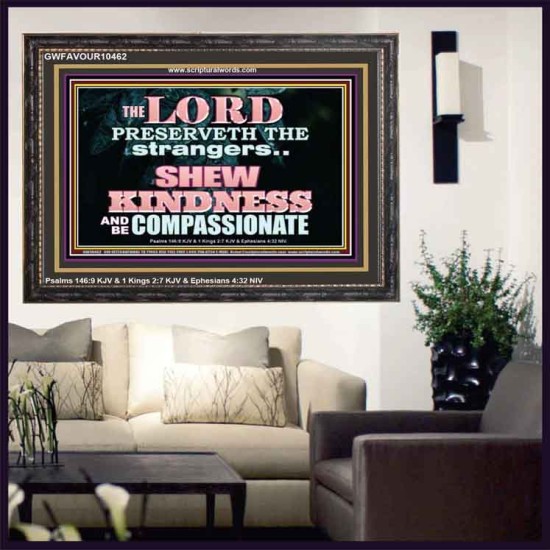 SHEW KINDNESS AND BE COMPASSIONATE  Christian Quote Wooden Frame  GWFAVOUR10462  
