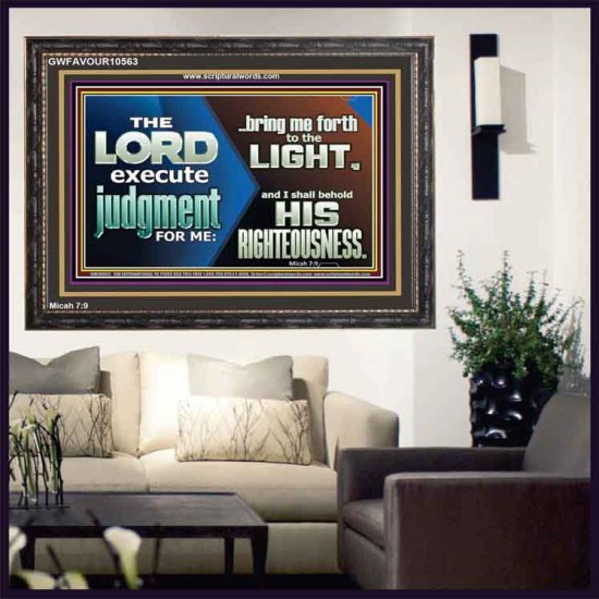 BRING ME FORTH TO THE LIGHT O LORD JEHOVAH  Scripture Art Prints Wooden Frame  GWFAVOUR10563  