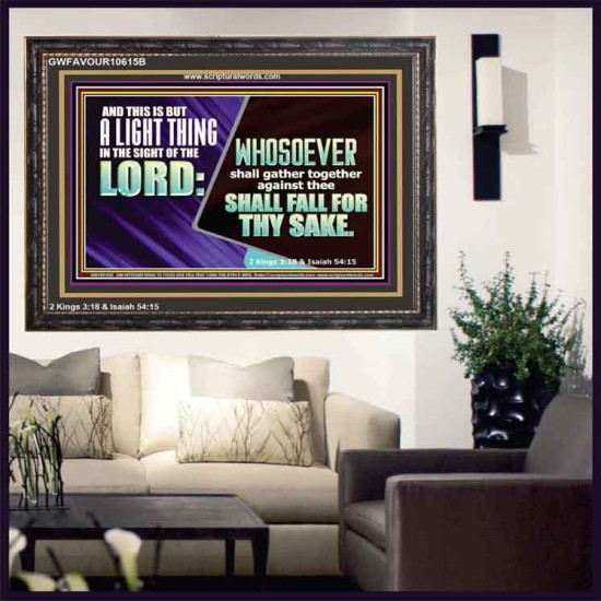 YOU WILL DEFEAT THOSE WHO ATTACK YOU  Custom Inspiration Scriptural Art Wooden Frame  GWFAVOUR10615B  