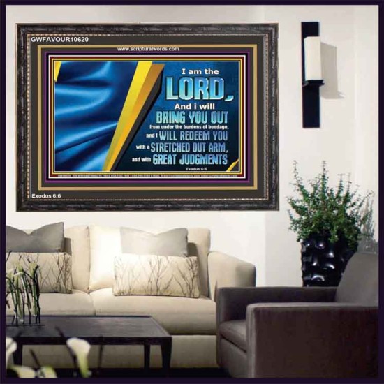 I WILL REDEEM YOU WITH A STRETCHED OUT ARM  New Wall Décor  GWFAVOUR10620  