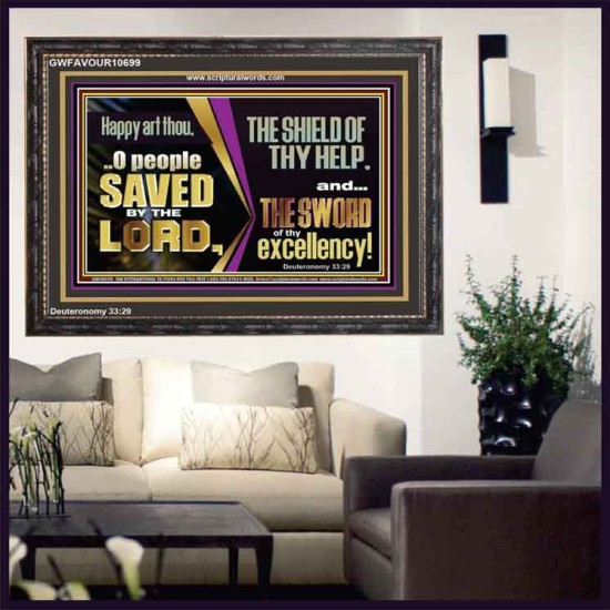 O PEOPLE SAVED BY THE LORD  Children Room Wall Wooden Frame  GWFAVOUR10699  