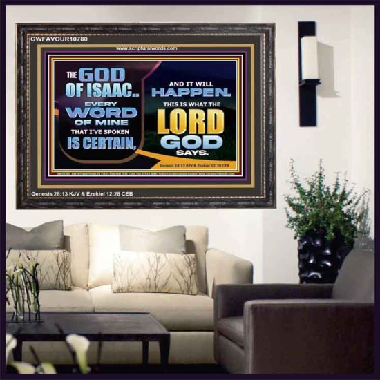 THE WORD OF THE LORD IS CERTAIN AND IT WILL HAPPEN  Modern Christian Wall Décor  GWFAVOUR10780  