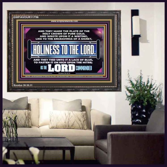 THE HOLY CROWN OF PURE GOLD  Righteous Living Christian Wooden Frame  GWFAVOUR11756  