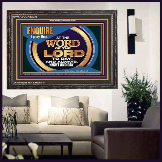 THE WORD OF THE LORD IS FOREVER SETTLED  Ultimate Inspirational Wall Art Wooden Frame  GWFAVOUR12035  