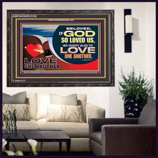 LOVE ONE ANOTHER  Custom Contemporary Christian Wall Art  GWFAVOUR12129  
