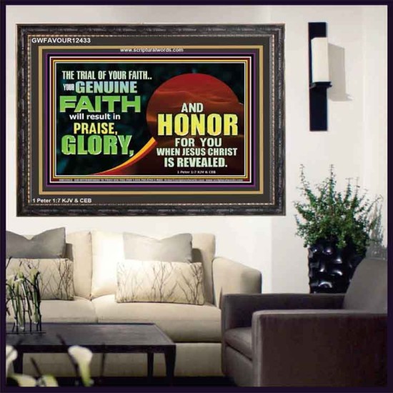 YOUR GENUINE FAITH WILL RESULT IN PRAISE GLORY AND HONOR  Children Room  GWFAVOUR12433  