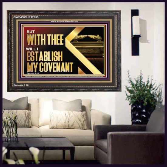 WITH THEE WILL I ESTABLISH MY COVENANT  Bible Verse Wall Art  GWFAVOUR12953  