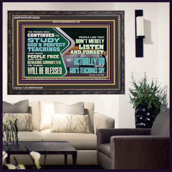 ACTUALLY DO WHAT GOD'S TEACHINGS SAY  Righteous Living Christian Wooden Frame  GWFAVOUR13052  
