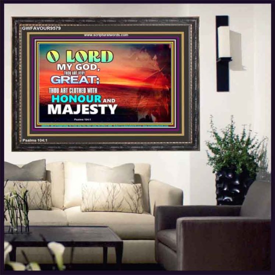 MY GOD THOU ART VERY GREAT  Church Wooden Frame  GWFAVOUR9579  