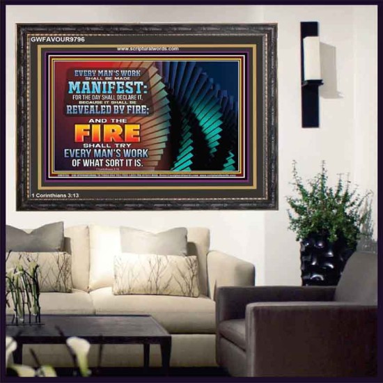 YOUR WORKS SHALL BE TRIED BY FIRE  Modern Art Picture  GWFAVOUR9796  