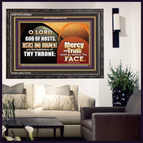 MERCY AND TRUTH SHALL GO BEFORE THEE O LORD OF HOSTS  Christian Wall Art  GWFAVOUR9982  