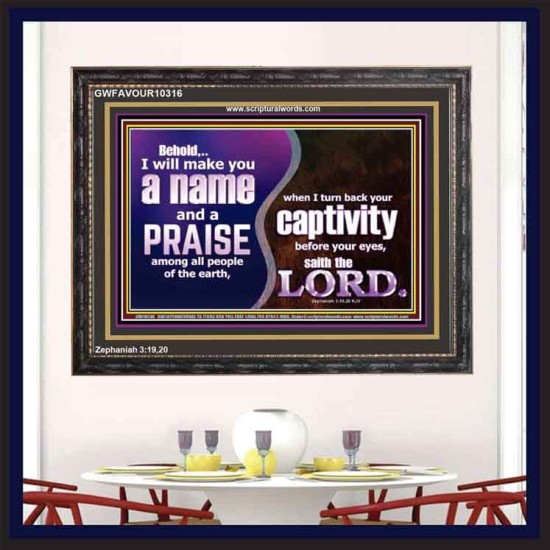 YOU WILL BE A PRAISE AMONG MEN  Custom Art Work  GWFAVOUR10316  