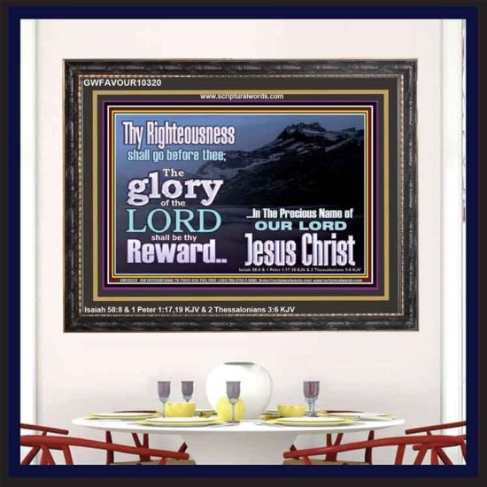 THE GLORY OF THE LORD WILL BE UPON YOU  Custom Inspiration Scriptural Art Wooden Frame  GWFAVOUR10320  