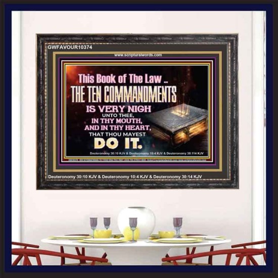 KEEP THE TEN COMMANDMENTS FERVENTLY  Ultimate Power Wooden Frame  GWFAVOUR10374  